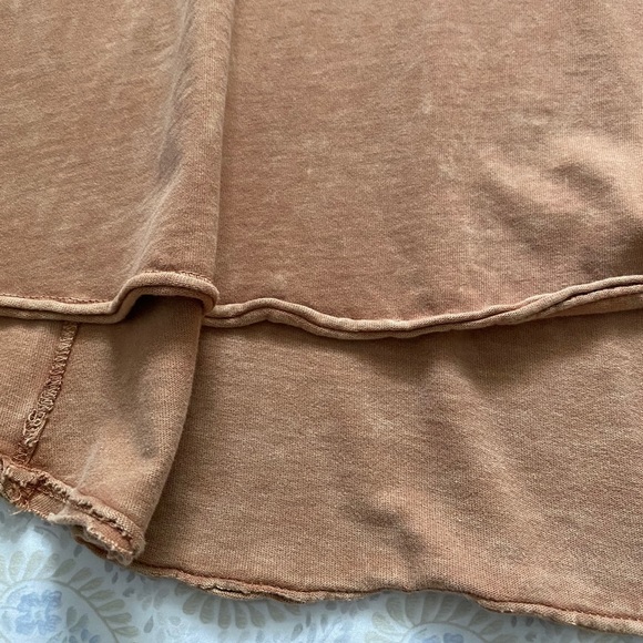 Moon River chic lagenlook 100% cotton jersey marble wash top, terra cotta - Picture 10 of 10